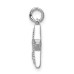 14k White Gold 1/20 carat Diamond Star Charm - Image 2