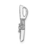 14k White Gold Diamond Star Chain Slide - Image 2