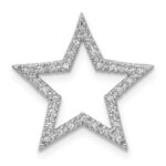14k White Gold 1/10 carat Diamond Star Chain Slide