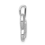 14k White Gold 1/5 carat Lab Grown Diamond VS/SI+ G+ Complete Buttlerfly Pendant - Image 2