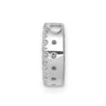 14K  White Gold Diamond Letter O Initial Charm - Image 2