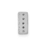 14K  White Gold Diamond Letter W Initial Charm - Image 2