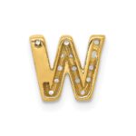 14K  Diamond Letter W Initial Charm - Image 3