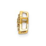 14k Yellow Sapphire Star Chain Slide Pendant - Image 2