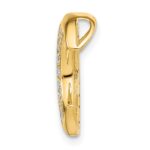 14k Polished Sapphire and Diamond Moon Chain Slide - Image 2