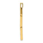 14k Polished 1/5 carat Diamond Rectangle Link Chain Slide - Image 2