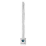 14k White Gold Turquoise and White Topaz Slide Fits up to 4mm Fancy Omega Only - Image 4