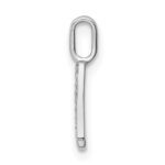 14K White Gold Diamond Letter A Initial Pendant - Image 2