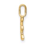 14K  Gold Diamond Letter E Initial Pendant - Image 2