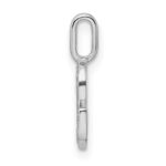 14K White Gold Diamond Letter G Initial Pendant - Image 2