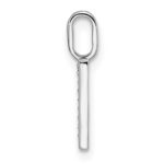 14K White Gold Diamond Letter I Initial Pendant - Image 2
