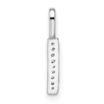 14K White Gold Diamond Letter I Initial Pendant - Image 3