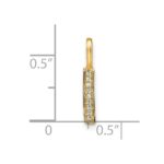 14K Yellow Gold Diamond Letter I Initial Pendant - Image 4