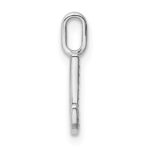 14K White Gold Diamond Letter J Initial Pendant - Image 2