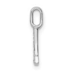 14K White Gold Diamond Letter L Initial Pendant - Image 2
