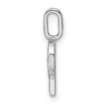 14K White Gold Diamond Letter P Initial Pendant - Image 2