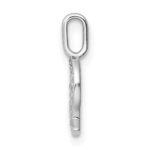 14K White Gold Diamond Letter Q Initial Pendant - Image 2