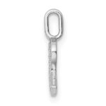 14K White Gold Diamond Letter R Initial Pendant - Image 2