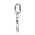 14K White Gold Diamond Letter S Initial Pendant - Image 2