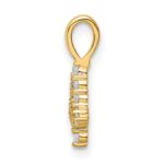 14K Diamond Number 4 Pendant - Image 2