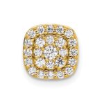 14k 3/8 carat Lab Grown Diamond VS/SI+ G+ Complete Chain Slide Pendant