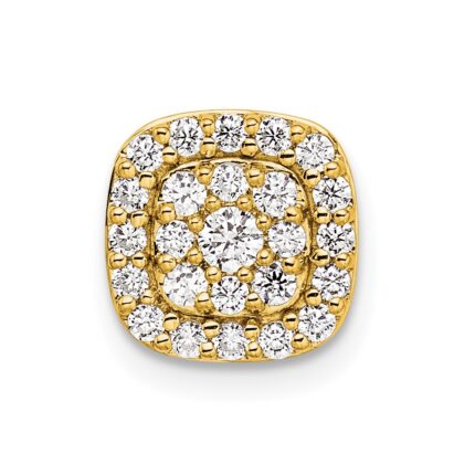 14k 3/8 carat Lab Grown Diamond VS/SI+ G+ Complete Chain Slide Pendant