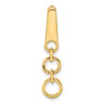 14k 1/8 carat Lab Grown Diamond VS/SI+ G+ Dangle Circle Chain Slide Pendant - Image 3