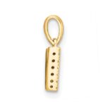 10K Diamond Letter V Initial with Bail Pendant - Image 3