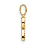 10K Diamond Letter R Initial Pendant - Image 3