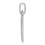14K White Gold  Diamond Initial X Dog Tag Charm - Image 2