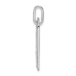 14K White Gold  Diamond Initial Z Dog Tag Charm - Image 2