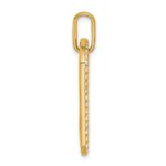 14k Yellow Gold Personalized Diamond Dog Tag Charm - Image 2