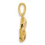 14k 1/5 carat Lab Grown Diamond VS/SI+ G+ Complete Love Knot Pendant - Image 2