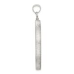 Wideband Distinguished Coin Jewelry Sterling Silver Polished and Diamond-cut 39.4 x 3.1mm 1 oz. Screw Top Coin Bezel Pendant - Image 2