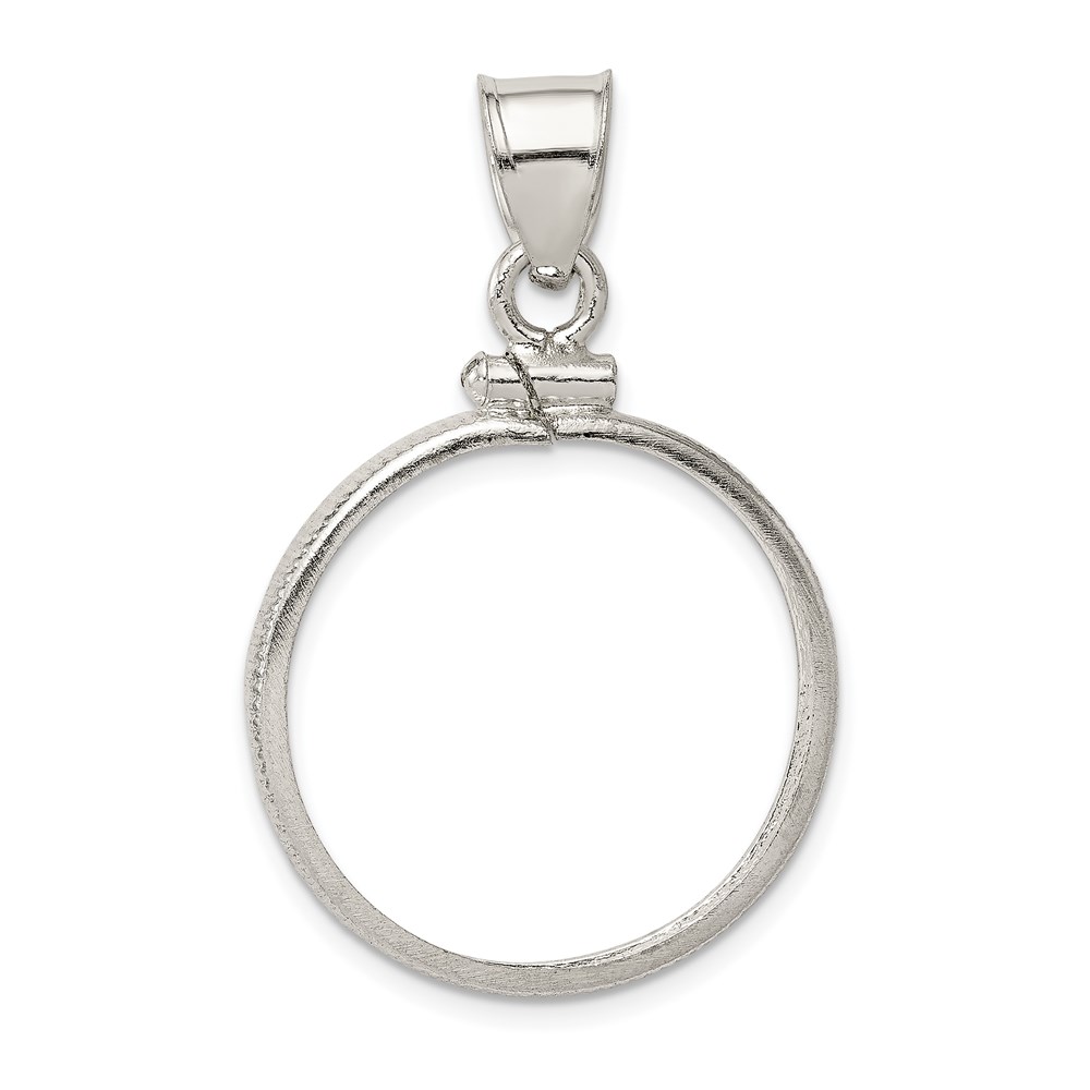 QBP2.jpg Wideband Distinguished Coin Jewelry Sterling Silver Polished 21.1 x 2.0mm $0.05 Screw Top Coin Bezel Pendant - Image 1