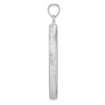 Wideband Distinguished Coin Jewelry Sterling Silver Polished 39.4 x 3.1mm 1 oz. Screw Top Coin Bezel Pendant - Image 2