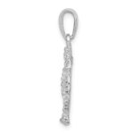 De-Ani Sterling Silver Rhodium-Plated Polished and Textured Sand Dollar Pendant - Image 2