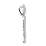 De-Ani Sterling Silver Rhodium-Plated Polished Marco Island Cat Slide - Image 2