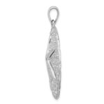 De-Ani Sterling Silver Rhodium-Plated Polished and Textured Large Sand Dollar Pendant - Image 2
