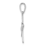 De-Ani Sterling Silver Rhodium-Plated Polished Starfish Pendant - Image 2