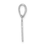 De-Ani Sterling Silver Rhodium-plated Polished 4 Aces Good Luck Playing Cards Pendant - Image 2