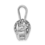De-Ani Sterling Silver Rhodium-Plated Polished 3D Air Boat Pendant - Image 2