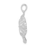 De-Ani Sterling Silver Rhodium-Plated Polished and Textured Sand Dollar Pendant - Image 2