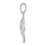 De-Ani Sterling Silver Rhodium-Plated Polished and Textured Sand Dollar Pendant - Image 2