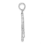 De-Ani Sterling Silver Rhodium-Plated Polished Snowflake Pendant - Image 2