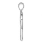 De-Ani Sterling Silver Rhodium-Plated Fancy Heart Design Cross Pendant - Image 2