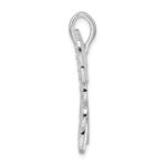 De-Ani Sterling Silver Rhodium-plated Diamond-Cut Cut-Out Butterfly Pendant - Image 2