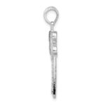 De-Ani Sterling Silver Rhodium-Plated Polished Cut-Out Dragonfly Pendant - Image 2