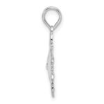 De-Ani Sterling Silver Rhodium-Plated Polished Smiling Sun Pendant - Image 2