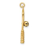 Sterling Silver Gold-tone and Enamel Pickleball Charm - Image 2